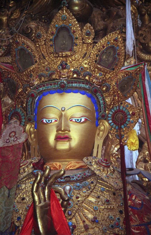 Tibet Lhasa 02 09 Jokhang Inside Maitreya Close Up